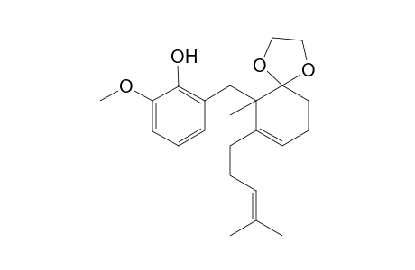 2-(2-Hydroxy-3-methoxyphenyl)methyl-2-methyl-3-(4-methyl-3-pentenyl)spiro-3-cyclohexan-2'-[1,3]dioxalane