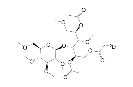 2,3,4,6-Tetra-o-methyl-.beta.-D-glucopyranosyl 4,6-di-o-methyl-1,2,5-tri-acetate-D-galactitol