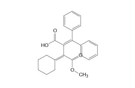 2-cyclohexylidene-3-(diphenylmethylene)succinic acid, 1-methyl ester