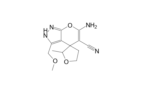 6'-amino-3'-(methoxymethyl)-2-methyl-4,5-dihydro-2H,2'H-spiro[furan-3,4'-pyrano[2,3-c]pyrazole]-5'-carbonitrile