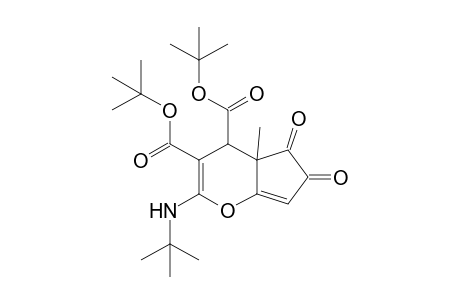 Di-tert-butyl 2-(tert-butylamino)-4a-methyl-5,6-dioxo-4,4a,5,6-tetrahydrocyclopenta[b]pyran-3,4-dicarboxylate