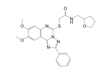 2-[(8,9-dimethoxy-2-phenyl[1,2,4]triazolo[1,5-c]quinazolin-5-yl)sulfanyl]-N-(tetrahydro-2-furanylmethyl)acetamide