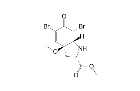 (2S,3aS,7R,7aR)-5,7-dibromo-3a-methoxy-6-oxo-2,3,7,7a-tetrahydro-1H-indole-2-carboxylic acid methyl ester