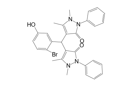 4-[(2-bromo-5-hydroxyphenyl)(1,5-dimethyl-3-oxo-2-phenyl-2,3-dihydro-1H-pyrazol-4-yl)methyl]-1,5-dimethyl-2-phenyl-1,2-dihydro-3H-pyrazol-3-one