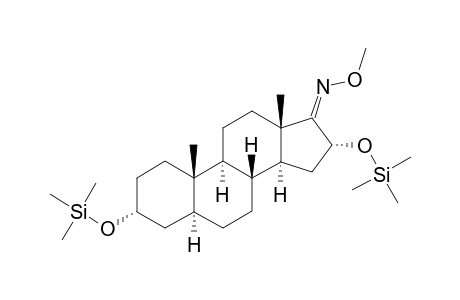 Bistrimethylsilyl 3.alpha.,16.alpha.-dihydroxy-5.alpha.-androstane-17-one methoxime