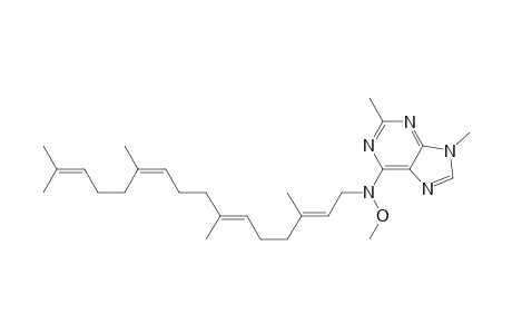 (2'E,6E,10'E)-2,9-dimethyl-N-methoxy-N-(3,7,11,15-tetramethyl-2,6,10,14-hexadecatetraenyl)-9H-purin-6-amine