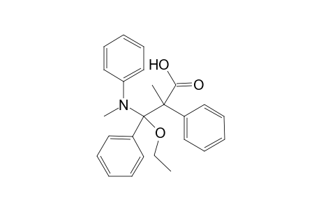 3-Ethoxy-2-methyl-3-methyl(phenyl)amino]-2,3-diphenylpropanoic acid