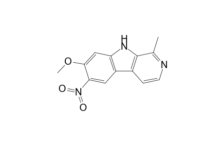 6-NITRO-7-METHOXY-1-METHYL-9H-PYRIDO-[3,4-B]-INDOLE-(6-NITROHARMINE)