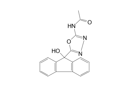 N-[5-(9-hydroxyfluoren-9-yl)-1,3,4-oxadiazol-2-yl]acetamide