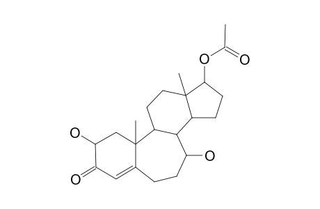 B-Homoandrost-4-ene-2.beta.,7a.beta.,17.beta.-triol-3-one 17-acetate