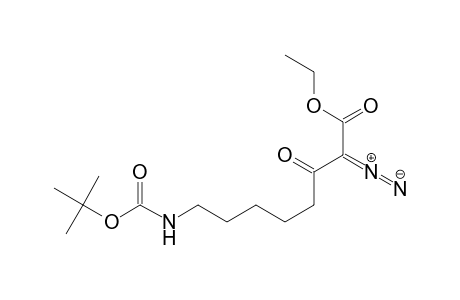 Octanoic acid, 2-diazo-8-[[(1,1-dimethylethoxy)carbonyl]amino]-3-oxo-, ethyl ester