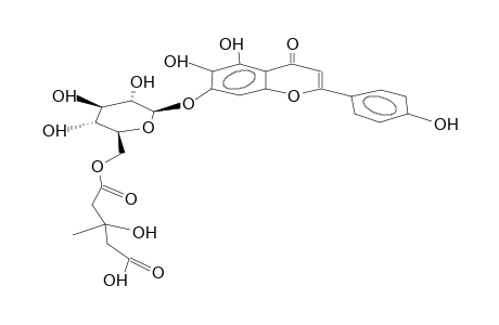 SCUTELLAREIN-7-O-BETA-D-(6''-3-HYDROXY-3-METHYL-GLUTARYL)-GLUCOPYRANOSIDE