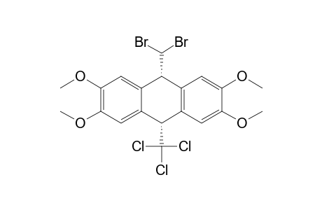 9-(dibromomethyl)-2,3,6,7-tetramethoxy-10-(trichloromethyl)-9,10-dihydroanthracene