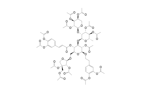 (3,4-DIACETOXYPHENYL)-2-ETHYL-[TRIACETYL-ALPHA-L-ARABINOPYRANOSYL-(1->2)-DIACETYL-ALPHA-L-RHAMNOPYRANOSYL-(1->3)]-TRIACETYL-BETA-D-APIOFURANOSYL-(1