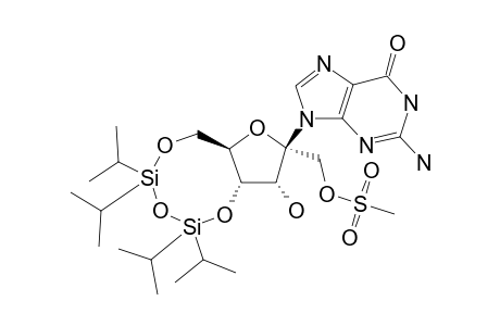 9-[1'-O-METHANESULFONYL-4',6'-O-(TETRAISOPROPYLDISILOXANE-1,3-DIYL)-BETA-D-PSICOFURANOSYL]-GUANINE