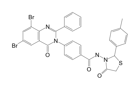 4-(2-Phenyl-6,8-dibromo-4-oxo-(4H)quinazolin-3-yl)-N-[4-oxo-2-(4-methylphenyl)thiazolidin-3-yl]benzamide