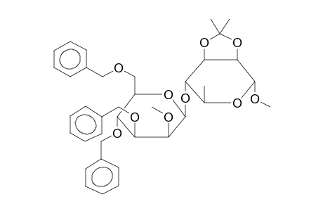 METHYL 2,3-O-ISOPROPYLIDENE-4-O-(3,4,6-TRI-O-BENZYL-2-O-METHYL-BETA-D-MANNOPYRANOSYL)-ALPHA-L-RHAMNOPYRANOSIDE