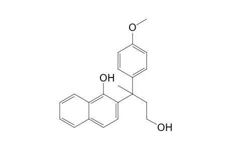 2-[2-(4-Methoxyphenyl)-4-oxidanyl-butan-2-yl]naphthalen-1-ol