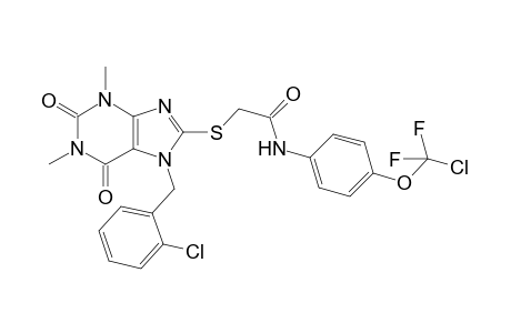 acetamide, N-[4-(chlorodifluoromethoxy)phenyl]-2-[[7-[(2-chlorophenyl)methyl]-2,3,6,7-tetrahydro-1,3-dimethyl-2,6-dioxo-1H-purin-8-