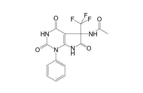 1H-Pyrrolo[2,3-d]pyrimidine, 5-acetylamino-2,4,6-trioxo-1-phenyl-5-trifluoromethyl-2,3,4,5,6,7-hexahydro-