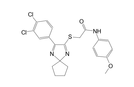 2-{[3-(3,4-dichlorophenyl)-1,4-diazaspiro[4.4]nona-1,3-dien-2-yl]sulfanyl}-N-(4-methoxyphenyl)acetamide