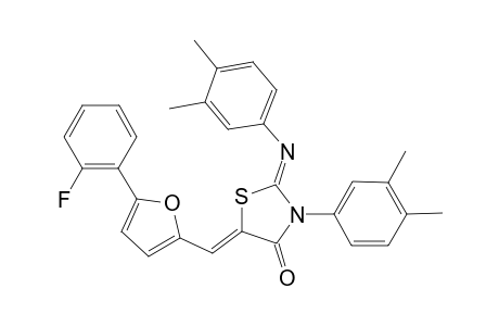 4-thiazolidinone, 3-(3,4-dimethylphenyl)-2-[(3,4-dimethylphenyl)imino]-5-[[5-(2-fluorophenyl)-2-furanyl]methylene]-, (2Z,5Z)-