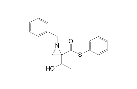 1-Benzyl-2-(1-hydroxyethyl)aziridine-2-carbothioic acid, S-phenyl ester