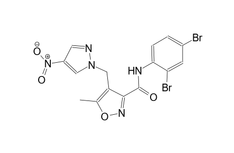 N-(2,4-dibromophenyl)-5-methyl-4-[(4-nitro-1H-pyrazol-1-yl)methyl]-3-isoxazolecarboxamide