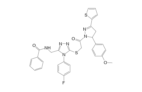 benzamide, N-[[5-[[2-[4,5-dihydro-5-(4-methoxyphenyl)-3-(2-thienyl)-1H-pyrazol-1-yl]-2-oxoethyl]thio]-4-(4-fluorophenyl)-4H-1,2,4-triazol-3-yl]methyl]-