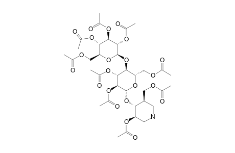 (3R,4R,5R)-3-ACETOXY-5-ACETOXYMETHYL-4-{[(TETRA-O-ACETYL-BETA-D-GLUCOPYRANOSYL)-(1->4)-O-(TRI-O-ACETYL-BETA-D-GLUCOSYL)]-OXY}-PIPERIDINE