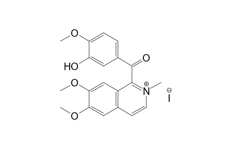 2-METHYL-6,7-DIMETHOXY-3'-HYDROXY-4'-METHOXYOXOBENZYLISOQUINOLINE-IODIDE