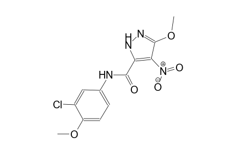 N-(3-chloro-4-methoxyphenyl)-3-methoxy-4-nitro-1H-pyrazole-5-carboxamide