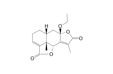 8.beta.-Ethoxy-Eremophil-3,7(11)-diene-8.alpha.,12(6.alpha.,15)-diolide