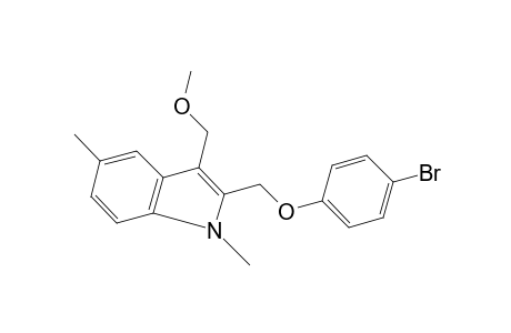 2-[(p-bromophenoxy)methyl]-1,5-dimethyl-3-(methoxymethyl)indole