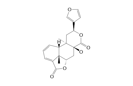 15,16-EPOXY-8-HYDROXY-1,3,13-(16),14-ClERODATERAENE-17,12:18,6-DIOLIDE