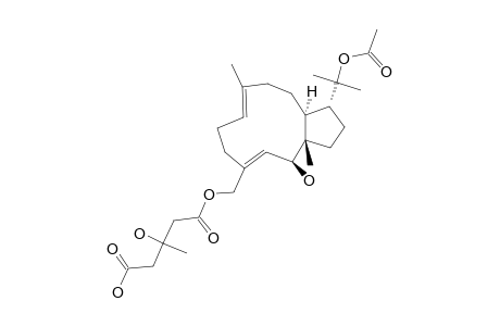 (1-R*,2-R*,3-E,7-E,11-R*,12-S*)-16-O-(3-HYDROXY-3-METHYLGLUTARYL)-18-O-ACETYL-DOLABELLA-3,8-(17)-DIEN-2,16,18-TRIOL