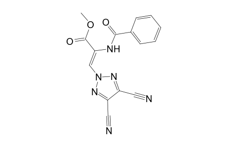 4,5-Dicyano-2-[2'-(methoxycarbonyl)-2'-(N-benzoylamino)ethylene]-1,2,3-triazole