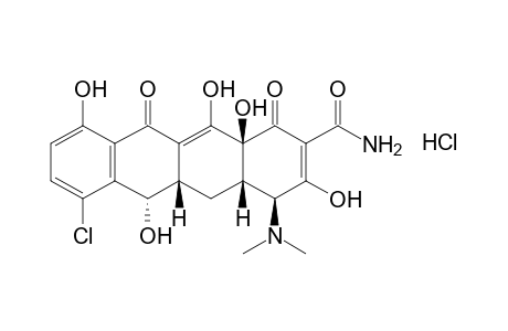 7-chloro-4-(dimethylamino-1,11-dioxo-1,4,4a,5,5a,6,11,12a-octahydro-3,6,10,12,12a-pentahydroxy-2-naphthacenecarboxamide, hydrochloride