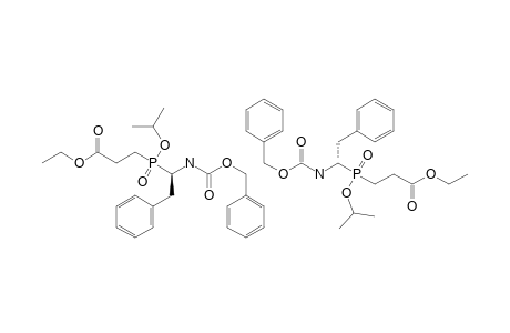 (R,R,S,S)-3-[[1'-(N-BENZYLOXYCARBONYLAMINO)-2'-PHENYLETHYL]-ISOPROPYLOXYPHOSPHINYL]-PROPANOIC-ACID-ETHYLESTER