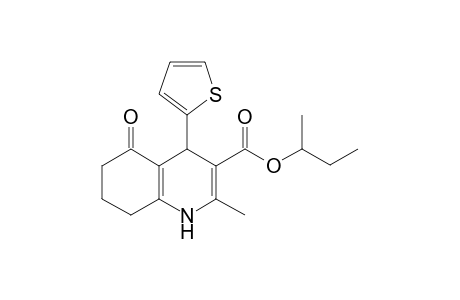 Sec-butyl 2-methyl-5-oxo-4-(2-thienyl)-1,4,5,6,7,8-hexahydro-3-quinolinecarboxylate