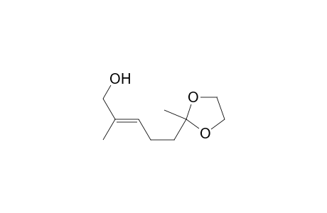 2-Penten-1-ol, 2-methyl-5-(2-methyl-1,3-dioxolan-2-yl)-, (E)-