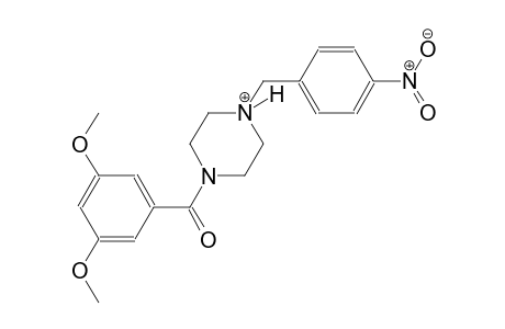 1-(3,5-dimethoxybenzoyl)-4-(4-nitrobenzyl)piperazin-4-ium