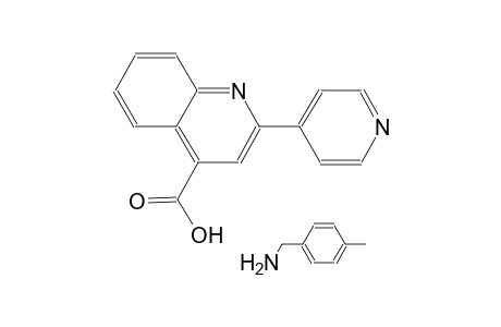 2-(4-pyridinyl)-4-quinolinecarboxylic acid compound with (4-methylphenyl)methanamine (1:1)