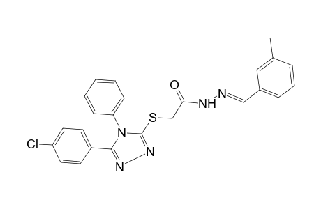 acetic acid, [[5-(4-chlorophenyl)-4-phenyl-4H-1,2,4-triazol-3-yl]thio]-, 2-[(E)-(3-methylphenyl)methylidene]hydrazide