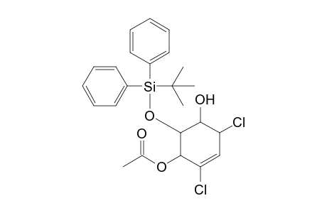 4,6-Dichloro-2-{[(1',1'-dimethylethyl)diphenylsilyl]oxy}-4-cyclohexene-1,3-diol - 3-acetate