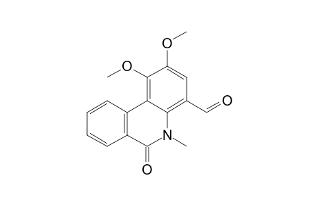 1,2-Dimethoxy-5-methyl-6-oxo-5,6-dihydro-phenanthridine-4-carbaldehyde