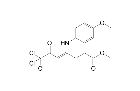 METHYL-7,7,7-TRICHLORO-4-[(4'-METHOXYPHENYL)-AMINO]-6-OXO-4-HEPTENOATE