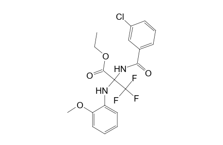 Ethyl 2-[(3-chlorobenzoyl)amino]-3,3,3-trifluoro-2-(2-methoxyanilino)propanoate