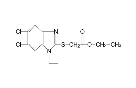 [(5,6-dichloro-1-ethyl-2-benzimidazolyl)thio]acetic acid, ethyl ester