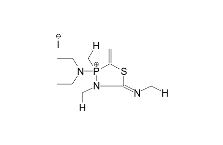 2-METHYLENE-3-DIETHYLAMINO-3,4-DIMETHYL-5-METHYLIMINO-1,4,3-THIAZAPHOSPHOLANIUM IODIDE